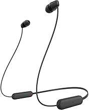 WI-C100 Wireless in-Ear Bluetooth Headphones with Built-in Microphone, Black