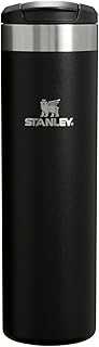 AeroLight Transit Bottle 20 oz | Locking Drink Through Lid | Leak Resistant Water Bottle or Coffee Travel Mug | Lightweight Insulated Stainless Steel | BPA-Free | Black