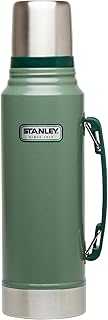 Heritage Classic Vacuum Bottle with Handle 1.1 qt | Wide Mouth with Leakproof Cup Lid | Keep Drinks Hot or Cold for Travel | Insulated Stainless Steel Thermos | BPA-Free | Hammertone Green