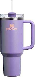 Quencher H2.0 Tumbler with Handle and Straw 40 oz | Flowstate 3-Position Lid | Cup Holder Compatible for Travel | Insulated Stainless Steel Cup | BPA-Free | Periwinkle Shimmer
