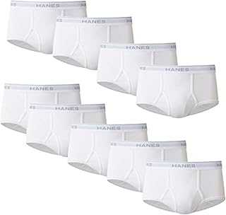 Men's Moisture-Wicking Cotton Briefs, Available in White and Black, Multi-Packs Available