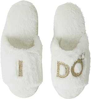 Women's Bride and Bridesmaid Gifts I Do Crew Matching Bridal Slippers for Wedding and Bachelorette Party