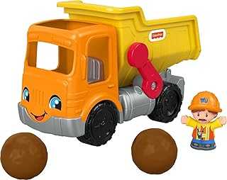 Little People Toddler Construction Toy Work Together Dump Truck with Music & Sounds for Pretend Play Kids Ages 1+ Years​