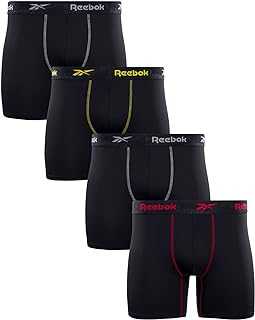 Men's Boxer Briefs - 4 Pack Sport Soft Performance Athletic Underwear Boxers for Men with Contour Pouch (Sizes: S-XL)