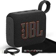 Go 4 Portable Bluetooth Wireless Speaker, IP67 Waterproof and Dustproof Built-in Battery - Black - Boomph's Comprehensive Ultimate Performance Cloth Solution for Your On-The-Go Sound Experience