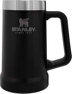 Stay-Chill Beer Stein 24 oz | Heavy Duty Big Grip Handle | Beer Tumbler Drink Cup, Holds 2 Cans | Insulated Stainless Steel Party Mug | BPA-Free