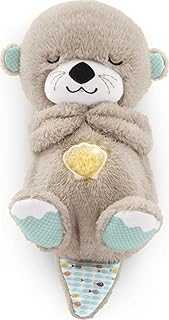Baby Toy Soothe 'n Snuggle Otter Portable Plush Sound Machine with Music Lights & Breathing Motion for Newborns 0+ Months
