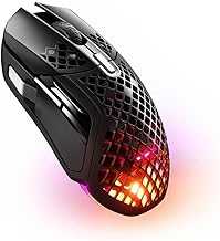 Aerox 5 Wireless - Holey RGB Gaming Mouse - Ultra-lightweight Water Resistant Design - 9 Buttons – Bluetooth/2.4 GHz - 18K DPI TrueMove Air Optical Sensor