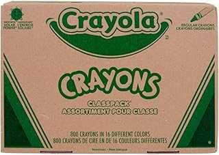 Bulk Crayon Classpack - 800ct (16 Colors), Back to School Supplies, Kids Crayons, Teacher Classroom Must Haves, 3+