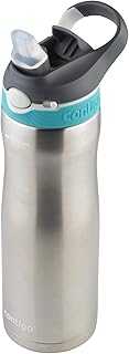 2076624 Contigo Stainless Steel Water Bottle | Vacuum-Insulated Water Bottle | Autospout Ashland Chill Water Bottle, 20 Oz, Stainless/Scuba