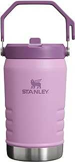 IceFlow Flip Straw Jug with Handle 40 oz| Twist On Lid and Flip Up Straw | Leak Resistant for Travel and Sports | Insulated Stainless Steel | BPA-Free | Lilac