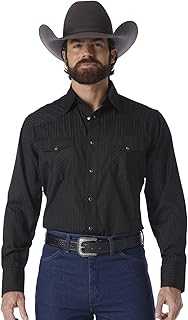 Men's Sport Western Two Pocket Long Sleeve Snap Button Down Shirts