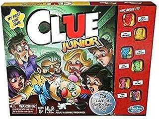 Clue Junior Board Game for Kids Ages 5 and Up, Case of The Broken Toy, Classic Mystery Game for 2-6 Players