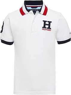 Boys' Short Sleeve Premium Pique Polo Shirt, Button Closure, Soft & Comfortable