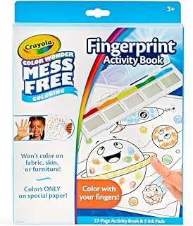 Color Wonder Mess Free Fingerprint Ink Painting Activity Set, Finger Painting Alternative, Toddler Coloring, Travel Activity, Gift for Toddlers