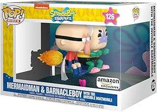POP Rides Deluxe: Spongebob Squarepants - Mermaid Man & Barnacle Boy with Invisible Car - Collectable Vinyl Figure - Gift Idea - Official Merchandise - for Kids & Adults
