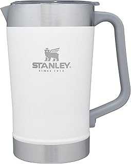 Stay-Chill Pitcher 64 oz | Cold Water, Beer, and Drink Pitcher with Lid | Large Capacity Durable Beverage Container with Handle | Insulated Stainless Steel | BPA-Free