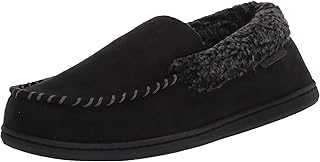 Men's Eli Microfiber Indoor/Outdoor with Whipstitch Detail Suede Moccasin Slipper