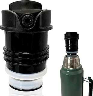Newest Stanley Thermos Stopper Pico de Mate Replacement Cap - Fits Classic Vacuum Insulated Wide Mouth Bottles (1.1QT, 1.5QT, 2QT) - Black - Set of 1