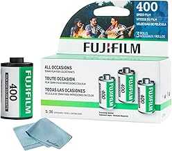 400 Color Negative Film (35mm Roll Film, 36 Exposures, 3-Rolls) + BluebirdSales Microfiber Cleaning Cloth