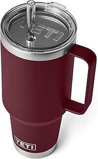 Rambler 42 oz Straw Mug, Vacuum Insulated, Stainless Steel, Wild Vine Red