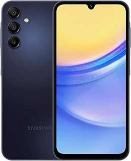 Galaxy A15 (SM-155M/DSN), 128GB 6GB RAM, Dual SIM, Factory Unlocked GSM, International Version (Ring Grip Case Bundle) (Blue Black)