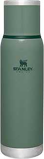Adventure-To-Go Vacuum Bottle 1.1 qt | Wide Mouth with Leakproof Cup Lid | Keep Drinks Hot or Cold | Packable for Travel | Insulated Stainless Steel Thermos | BPA-Free | Hammertone Green