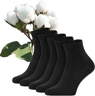 All Cotton Socks (Quarter/Crew, Unisex) Natural Fabric Soft Breathable Organic Cotton Socks