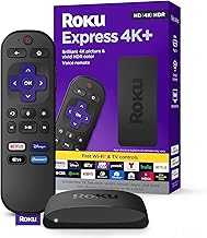 Express 4K+ | Roku Streaming Device 4K/HDR with Voice Remote, Free & Live TV