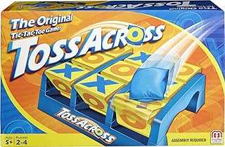 Toss Across Kids Outdoor Game, Bean Bag Throw for Camping & Family Nights, Get 3-in-a-Row for 2 to 4 Players