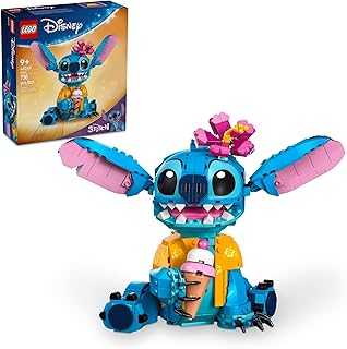 Disney Stitch Toy Building Kit, Disney Toy for 9 Year Old Kids, Buildable Figure with Ice Cream Cone, Fun Disney Gift for Girls, Boys and Lovers of The Hit Movie Lilo and Stitch, 43249