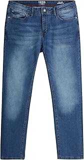 Men's Straight Leg Jeans - Comfortable Stretch Casual Pull On Denim Jeans for Men - Lightweight Men's Fashion Pants