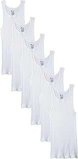 Men Hanes Men's Cotton Tank Undershirts Pack, Moisture-Wicking Ribbed Tanks, lightweight Cotton Tank Undershirts