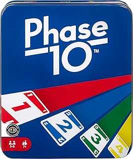 Phase 10 Card Game with 108 Cards, Makes a Great Gift for Kids, Family or Adult Game Night, Ages 7 Years and Older