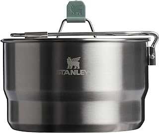 Wildfare Go 14-Piece Stainless Steel Prep & Cook Set | 1.65 qt Saucepan with Fold & Lock Handle | Bowls, Utensils, Cutting Board | Camping Essentials for Your Camp Kitchen | BPA-Free