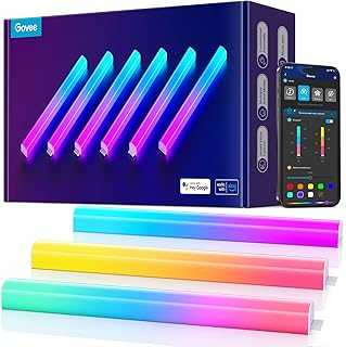 Glide Wall Lights, RGBIC LED Light, Smart Gaming Light Works with Alexa and Google Assistant, RGB Light Bar, LED Wall Lights for Bedroom, 2 Panels Set (3 Sections/Panel)