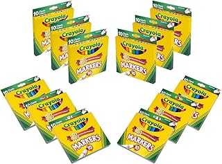 Broad Line Markers (12pk), Bulk School Coloring Markers for Kids, Teacher Classroom Must Haves, Back to School Essential Supplies for Preschool & Kindergarten