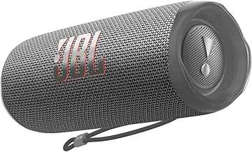 Flip 6 - Portable Bluetooth Speaker, powerful sound and deep bass, IPX7 waterproof, 12 hours of playtime, JBL PartyBoost for multiple speaker pairing for home, outdoor and travel (Grey)