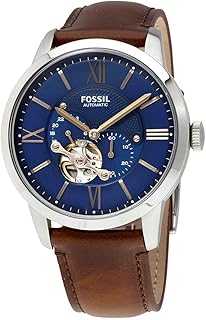Men's Townsman Automatic Stainless Steel and Leather Two-Hand Skeleton Watch
