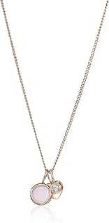 Women's Rose Gold-Tone Stainless Steel Pendant Chain Necklace for Women