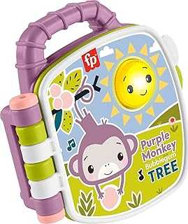 Baby Toy Purple Monkey Musical Storybook with Lights & Sounds for Infants & Toddlers Ages 6+ Months