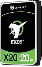Exos X20 20TB Internal Hard Drive - 3.5 Inch Hyperscale SATA 6Gb/s HDD, 7200 RPM, 2.5M MTBF, 512e and 4Kn FastFormat, Low Latency with Enhanced Caching (ST20000NM007D)