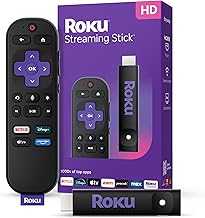 Roku Streaming Stick 2025 - HD Roku Streaming Device for TV with Voice Remote - Free & Live TV