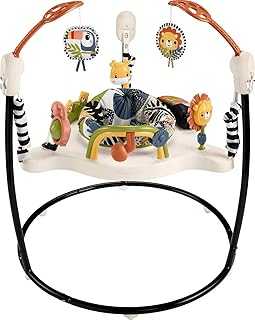 Baby Bouncer Palm Paradise Jumperoo Activity Center with Music Lights Sounds and Developmental Toys​