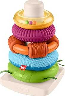 Baby Toy Sensory Rock-a-Stack, Rings with Fine Motor Activities for Developmental Play for Infants Ages 6+ Months