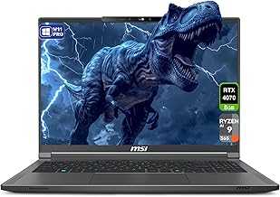 Creator A16 AI+ Laptop, AMD Ryzen AI 9 HX 365, 32 GB LPDDR5x RAM, 4 TB PCIe SSD, 16" UHD+ (3840x2400) 120Hz Display, Nvidia G-Force RTX 4070, RGB Keyboard, W11 Pro, Lunar Gray