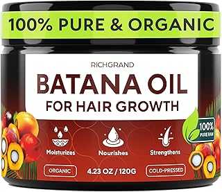 Batana Oil for Hair Growth - 100% Raw & Organic Dr Sebi Batana Oil - Cold-Pressed & Pure Unrefined Batana Hair Mask for Women & Men - Enhances Hair Thickness, Prevents Loss, Repairs Split Ends
