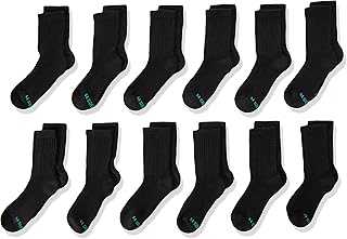 Boys' Socks, Double Tough Cushioned Crew Socks, 12-pair Packs