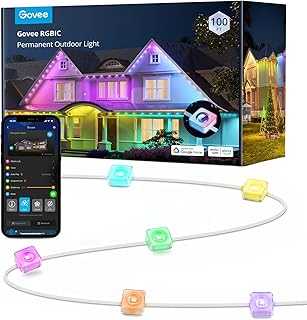 Permanent Outdoor Lights, Smart RGBIC Outdoor Decor with 75 Scene Modes, 100ft with 72 LED Lights, IP67 Waterproof for Outdoor Decorations, Work with Alexa, Google Assistant, White