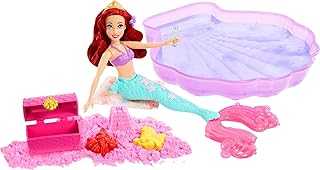 Disney Princess Toys, Ariel Mermaid Doll & Pool Set with Moldable Sand, 3 Molds & 6 Accessories, Inspired by The Little Mermaid Movie